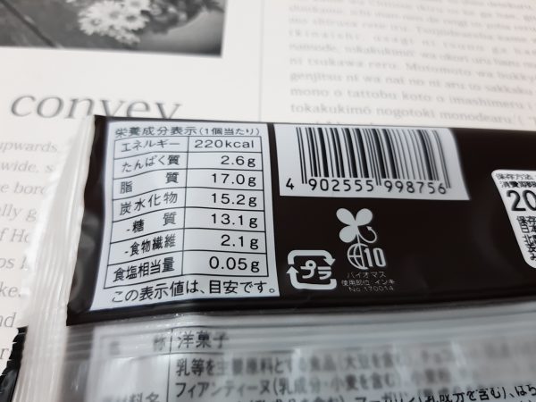Uchi Cafe x GODIVA「ショコラケーキ」のカロリー・栄養成分