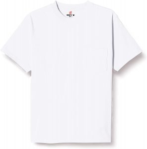 透けない白Tシャツならコレ！Henes(ヘインズ) ポケット付きTシャツ